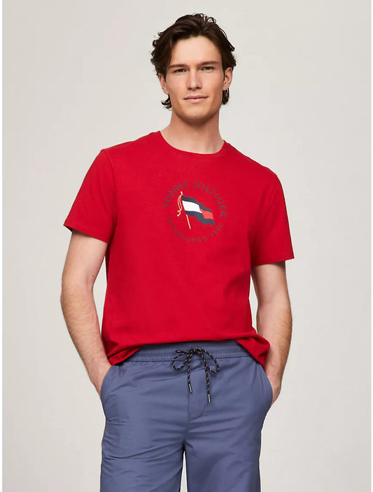 Tommy Hilfiger TH Flag Graphic T-Shirt - Primary Red