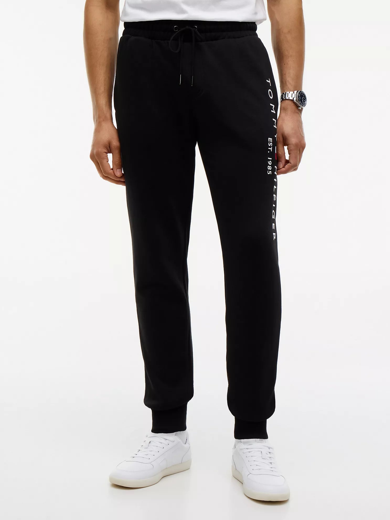 Tommy Mens' Logo Sweatpant-Black