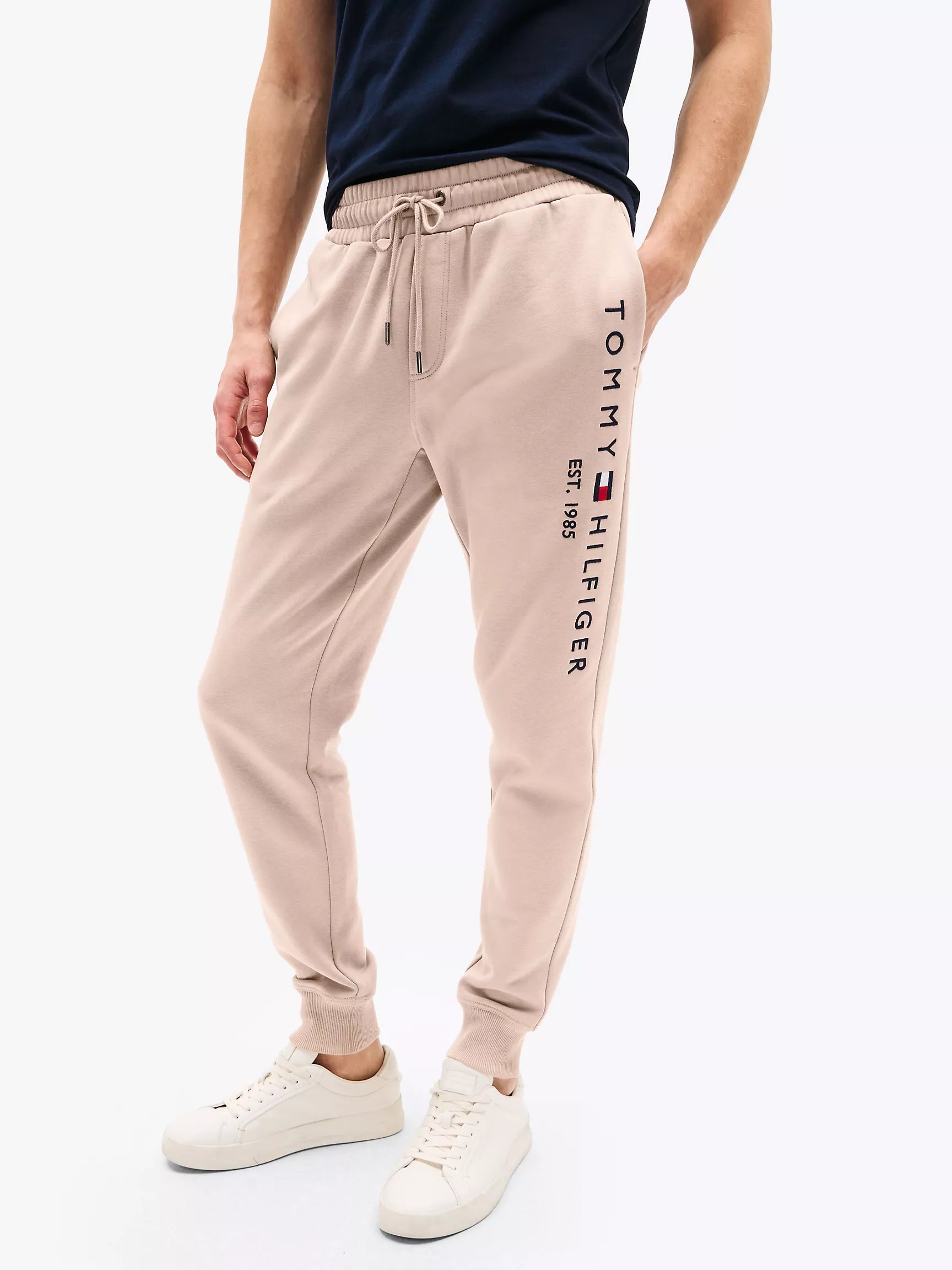 Tommy Mens' Tommy Logo Sweatpant/ Beige