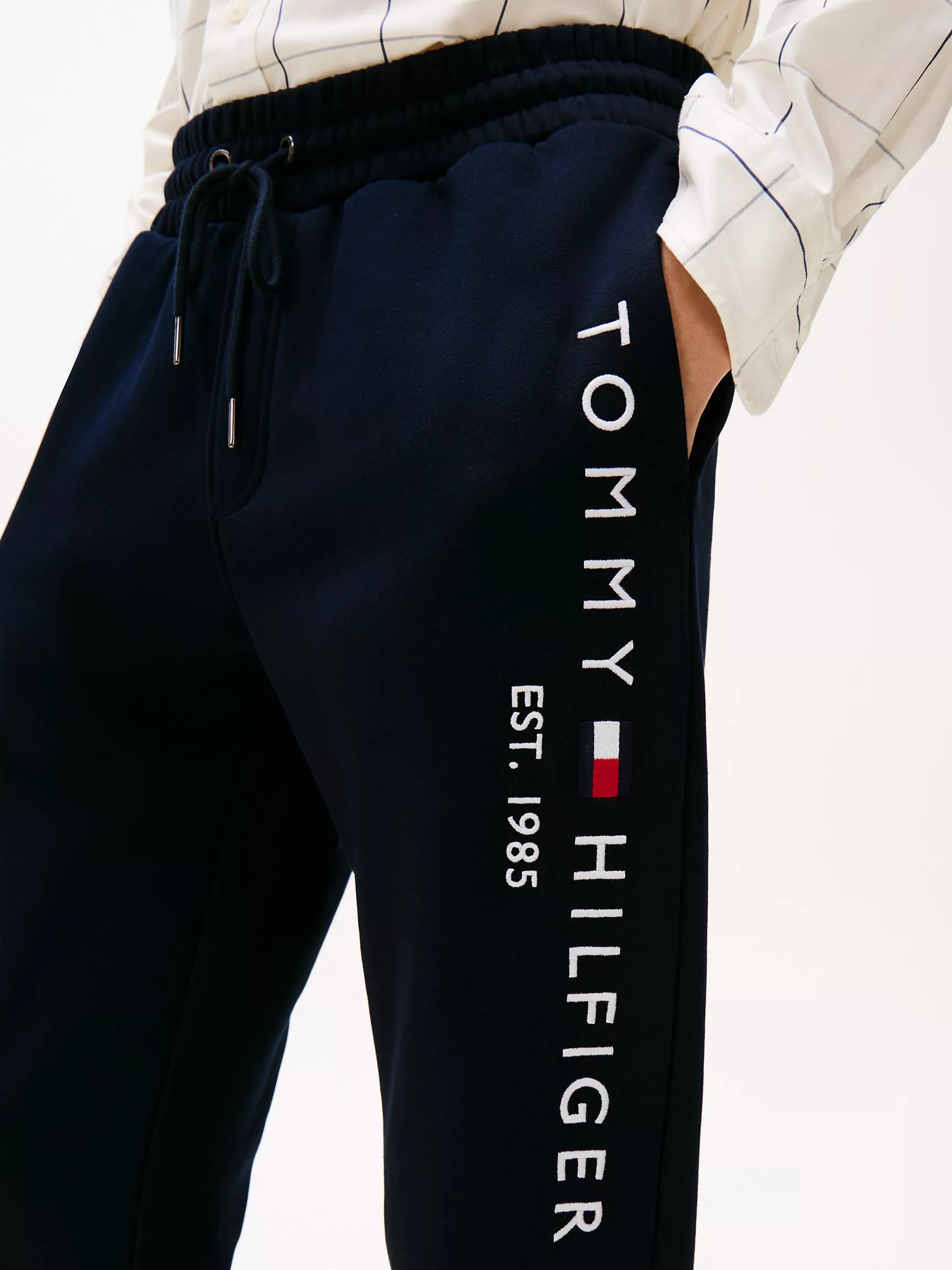 Tommy Mens' Tommy Logo Sweatpant Navy