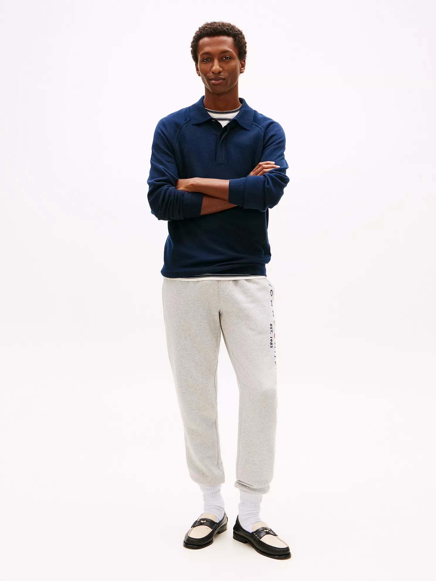 Tommy Mens' Tommy Logo Sweatpant Grey Heather