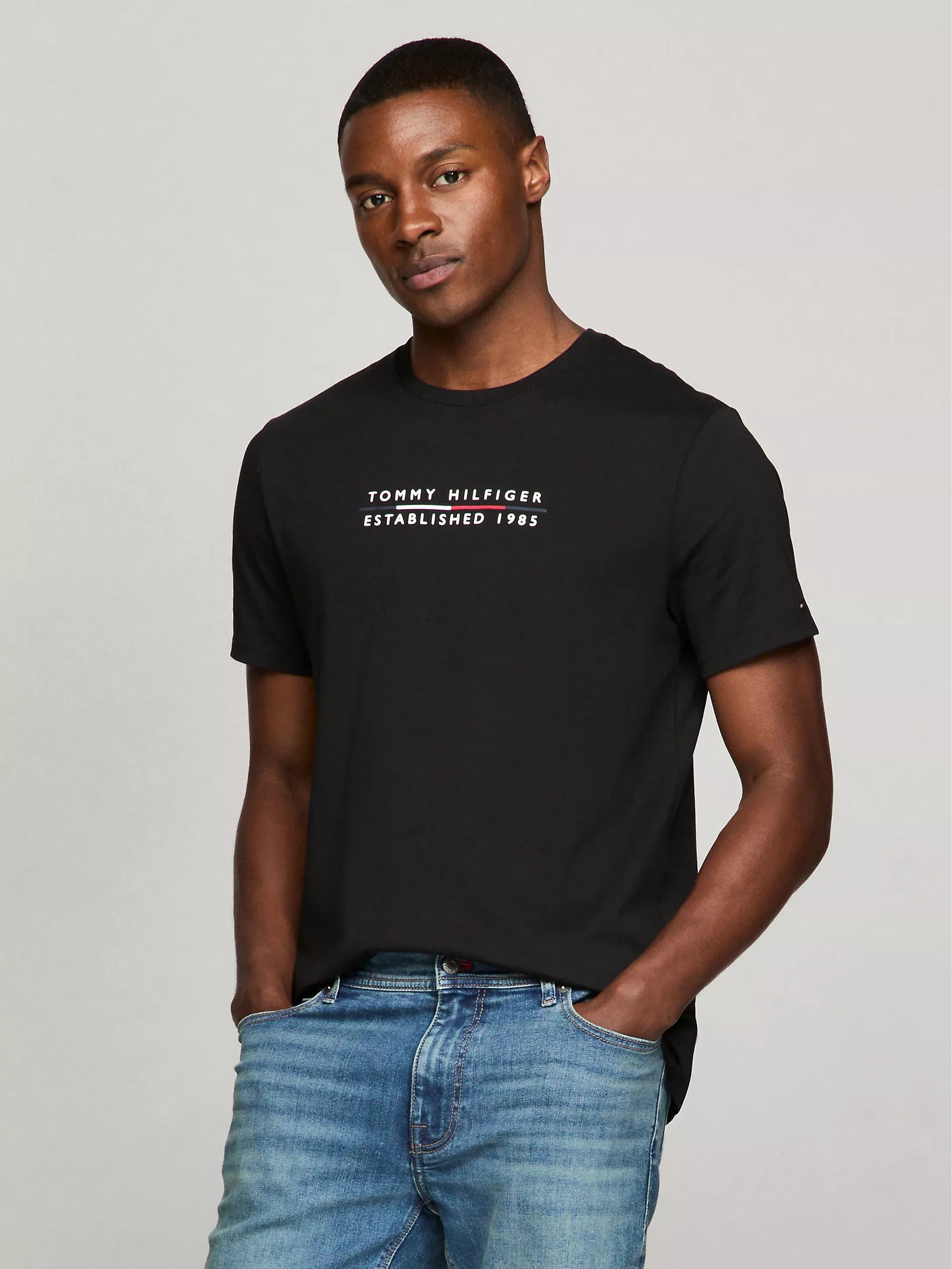 MEN TOMMY Embroidered Hilfiger Logo T-Shirt