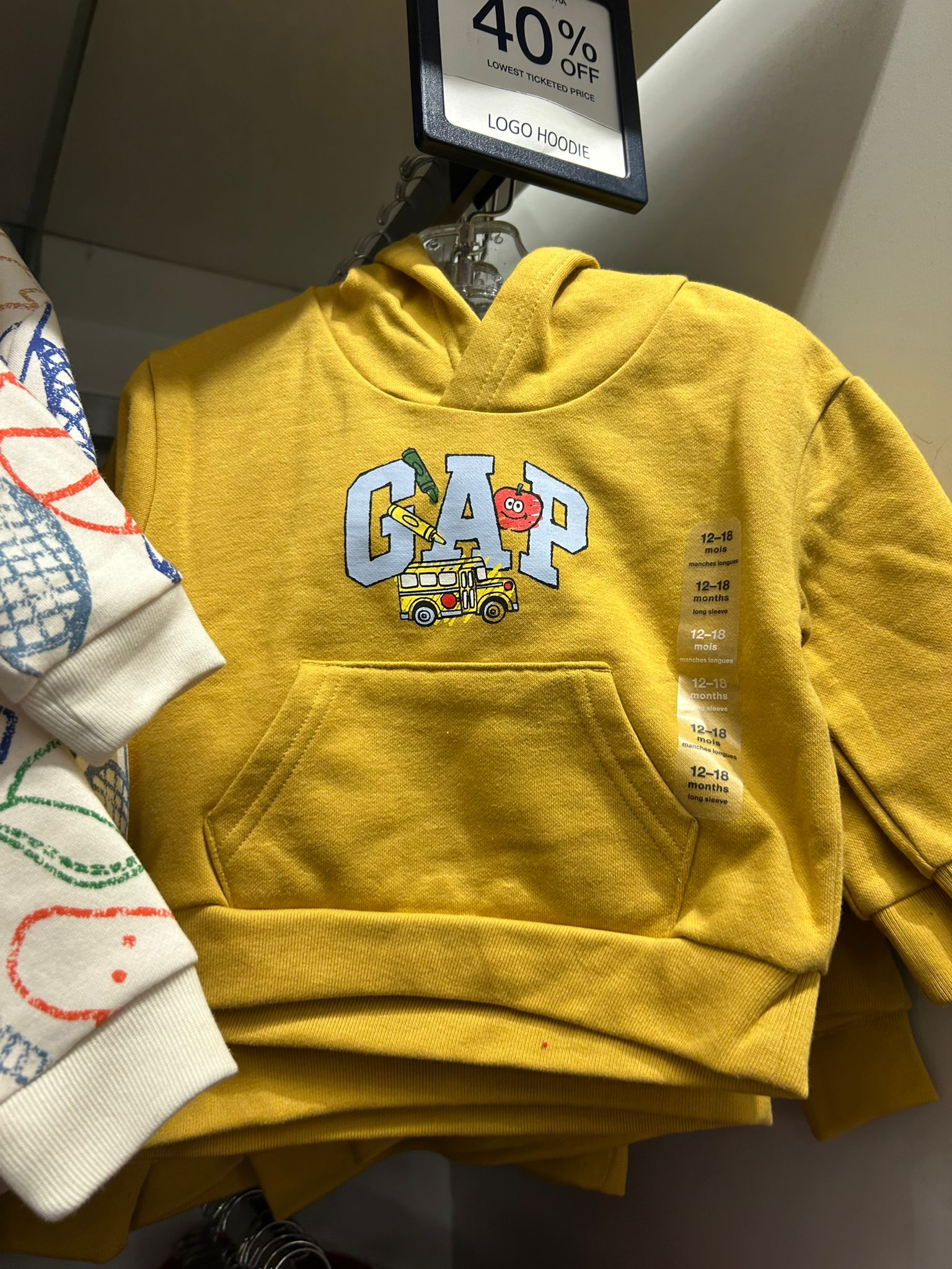 BabyBOY Gap × Disney Mickey Mouse Relaxed Logo Hoodie /