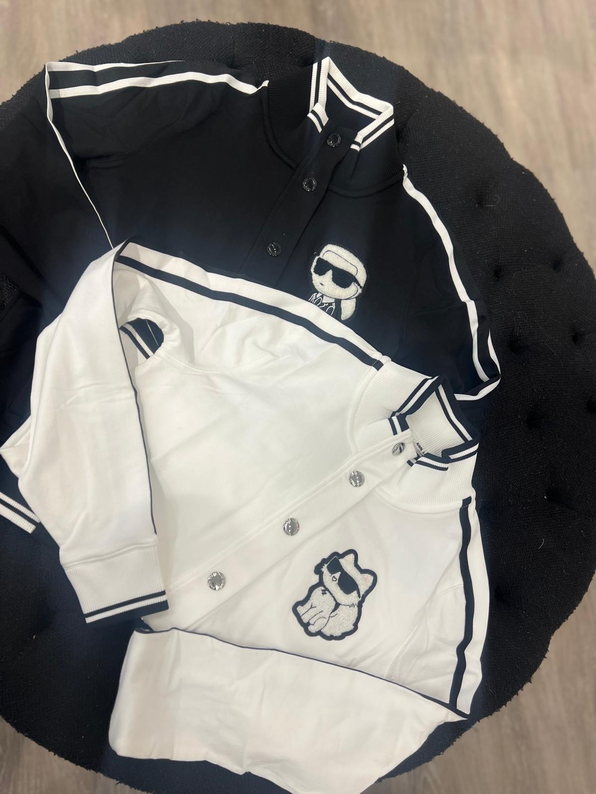 Womens' KARL CHOUPETTE PATCH TRACK JACKET White