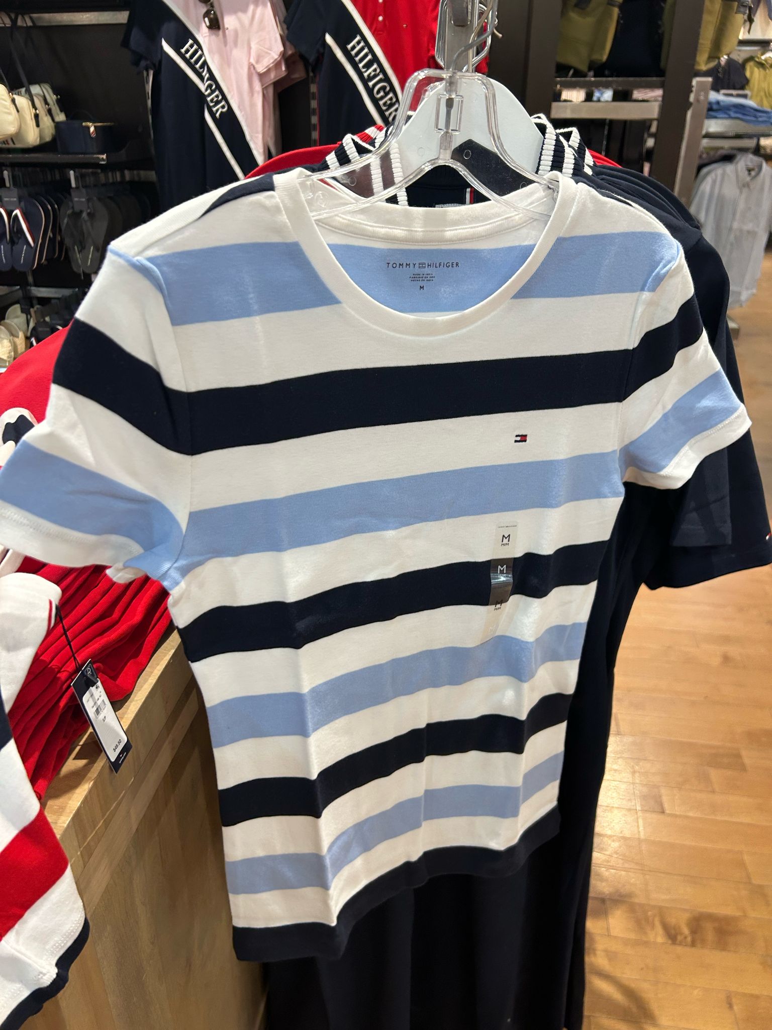 Tommy Womens' Multicolor Rugby Stripe T-Shirt