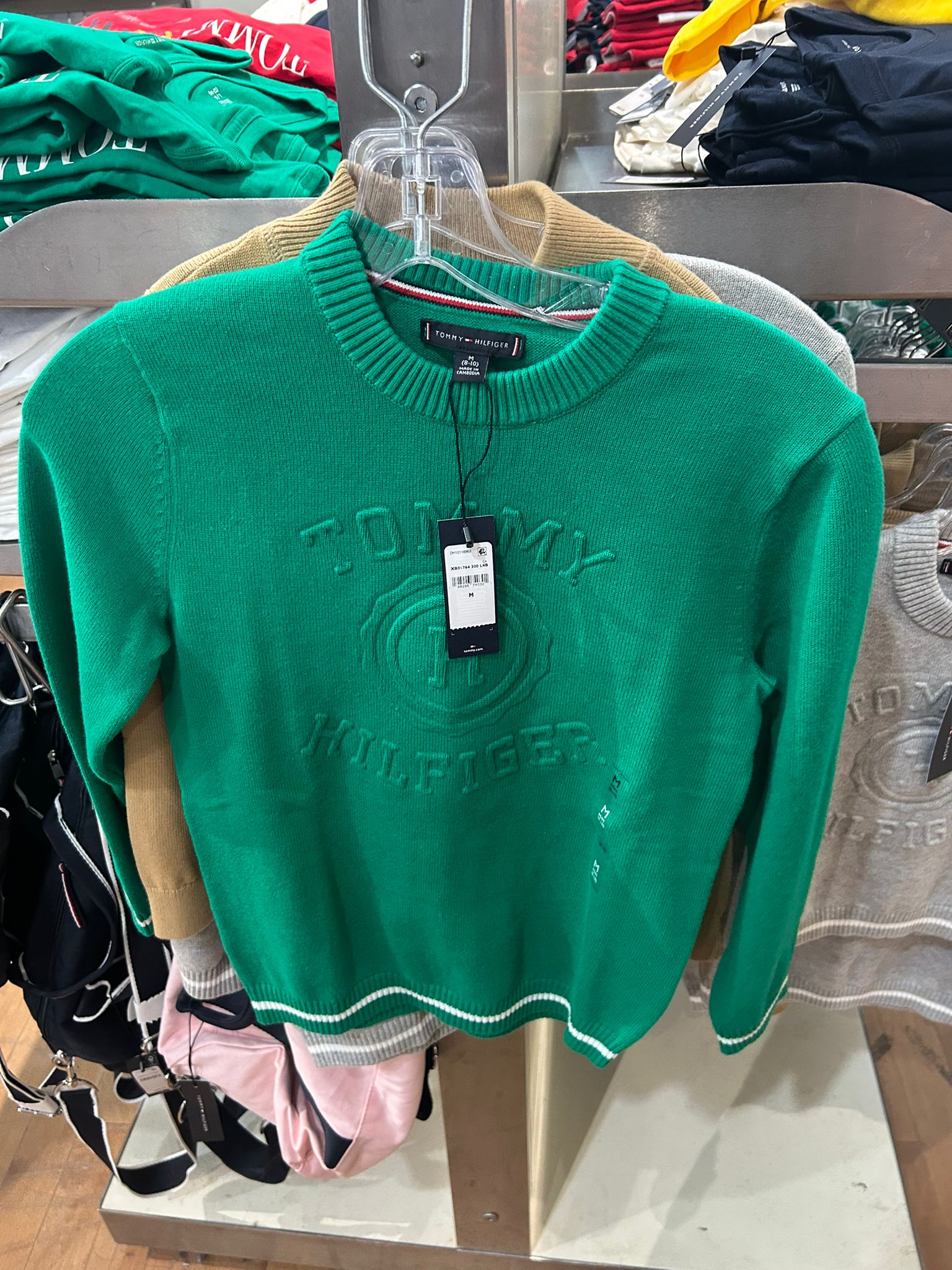 BOY Tommy Embossed Logo Sweater Olympic Green