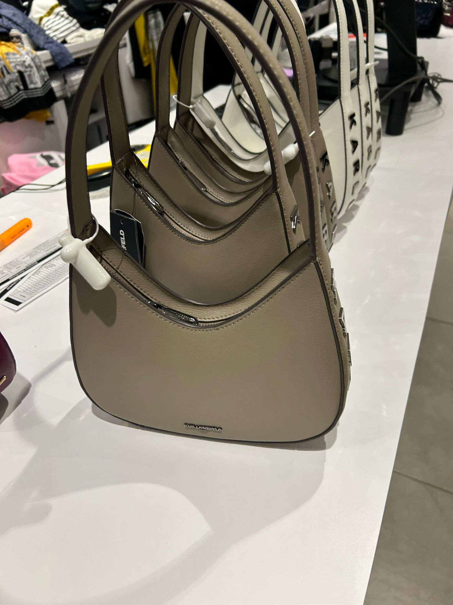 Karl Lagerfeld Paris Womens' DESI SHOULDER BAG Truffle