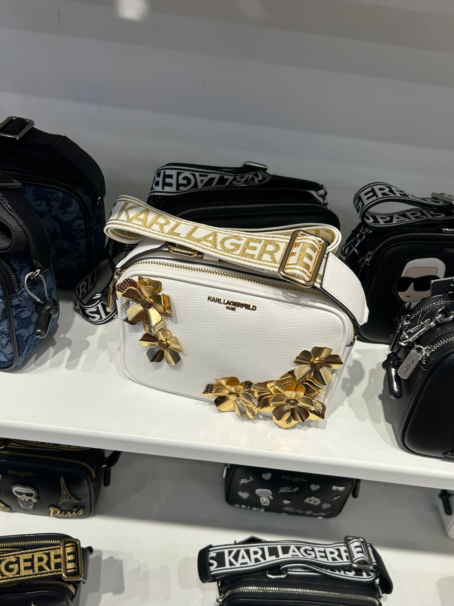 Womens' Karl Lagerfeld Paris MAYBELLE CROSSBODY CAMERA BAG WITH FLOWERS
