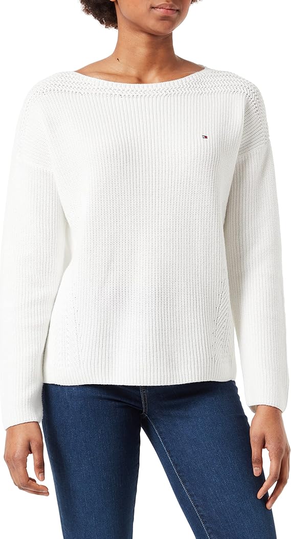 Tommy Hilfiger Women's Hayana Detail Boat-nk Sweater