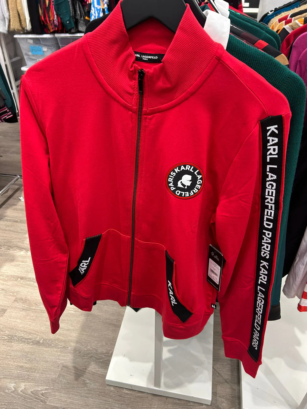 KARL LOGO TAPE TRACK JACKET Karl Lagerfeld Paris