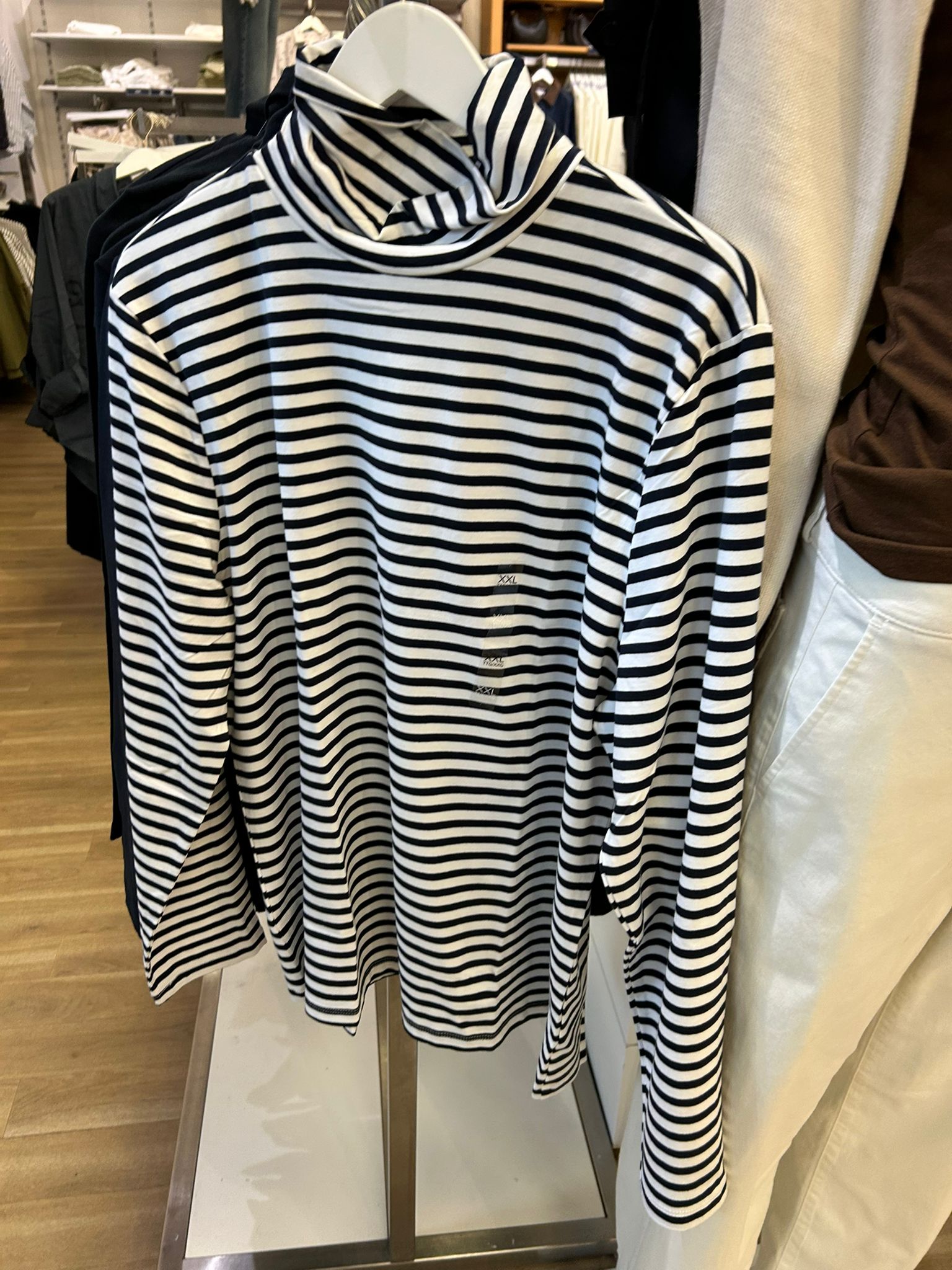 Womens' Tommy Long-Sleeve Stripe Turtleneck T-Shirt