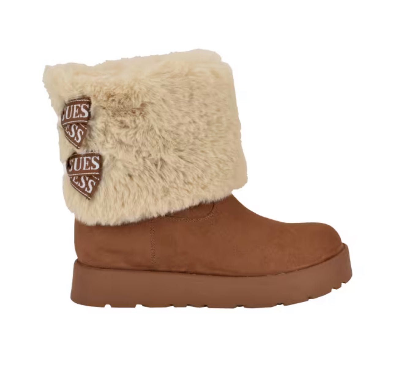 Women's Guess Dovies Shearling Boots- Brown