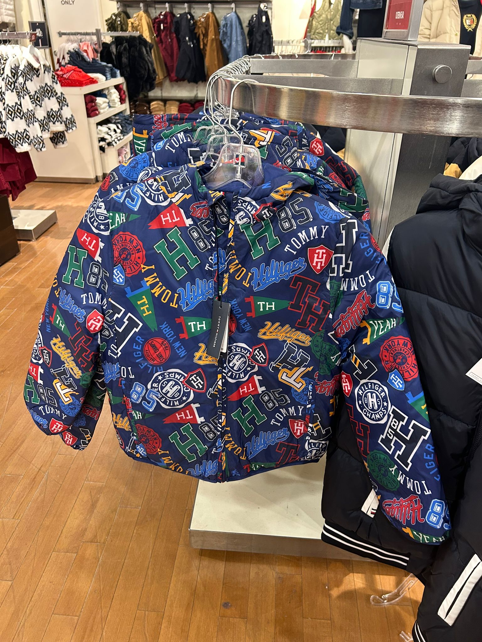 BOY Tommy Hooded Zip Varsity Logo Jacket