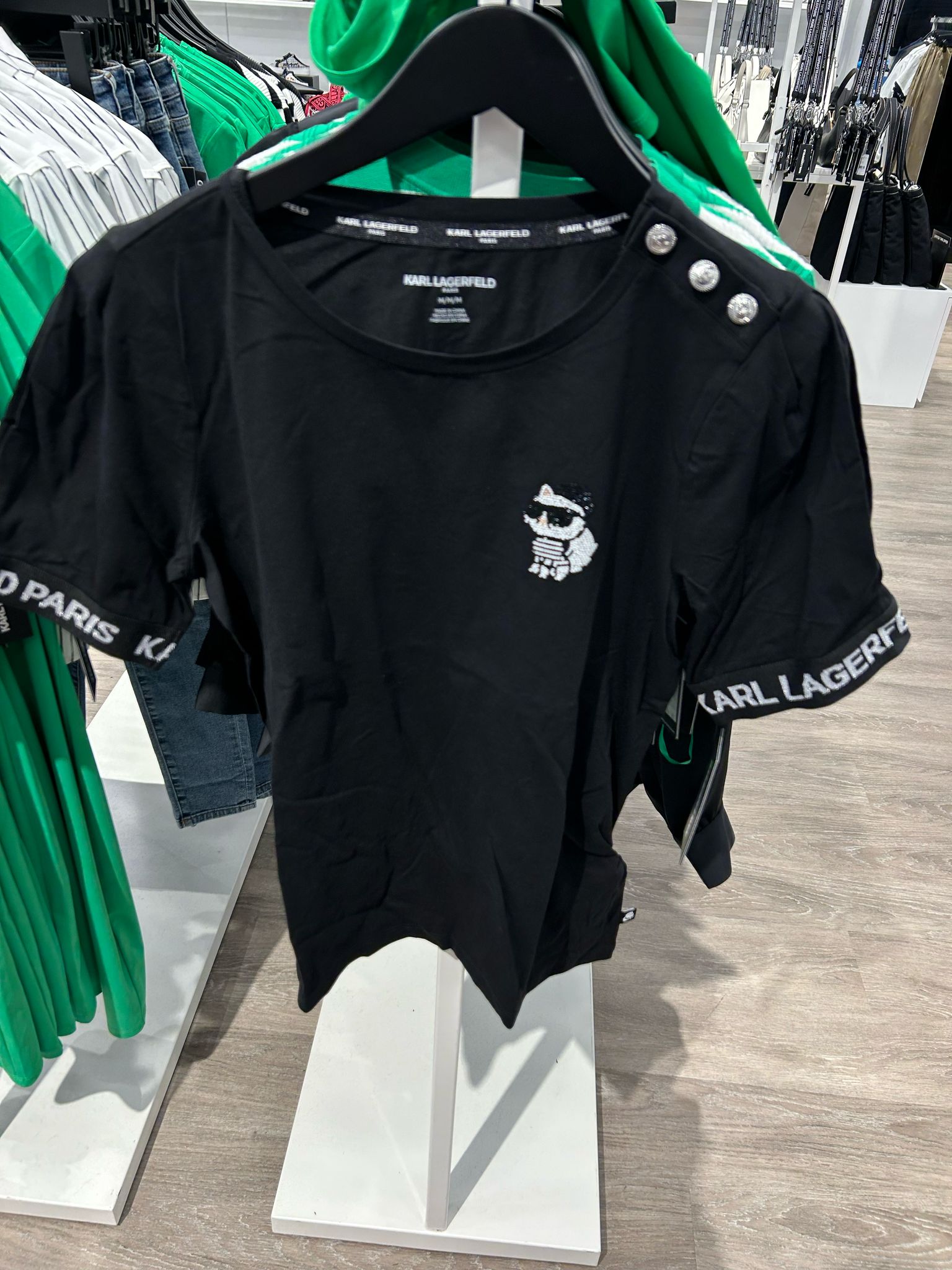 KARL WOMENS' LOGO TAPE CHOUPETTE TEE