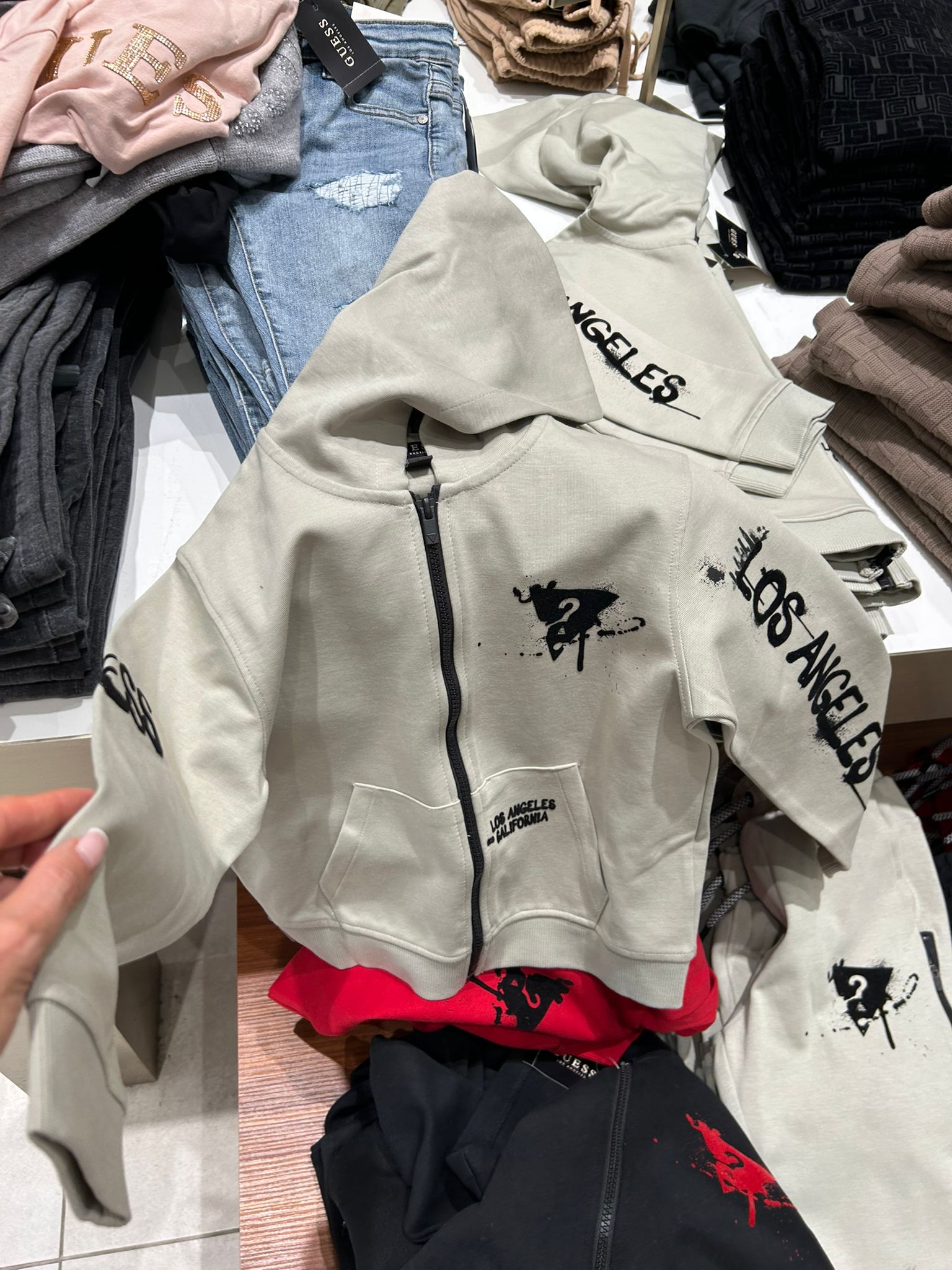 Guess BOYS Bronx Full-Zip Active Jacket (7-16) Gray