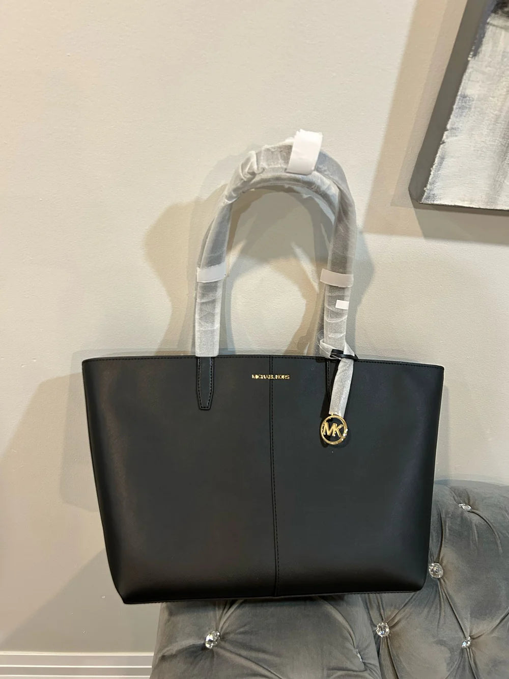 MICHAEL KORS Jet Set Medium Tote Bag/ black
