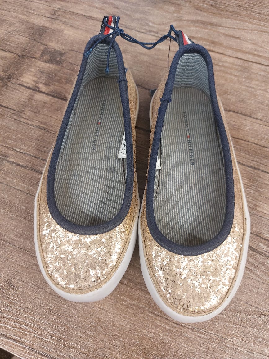 Tommy Girls' Glitter Mary Jane Ballerinas