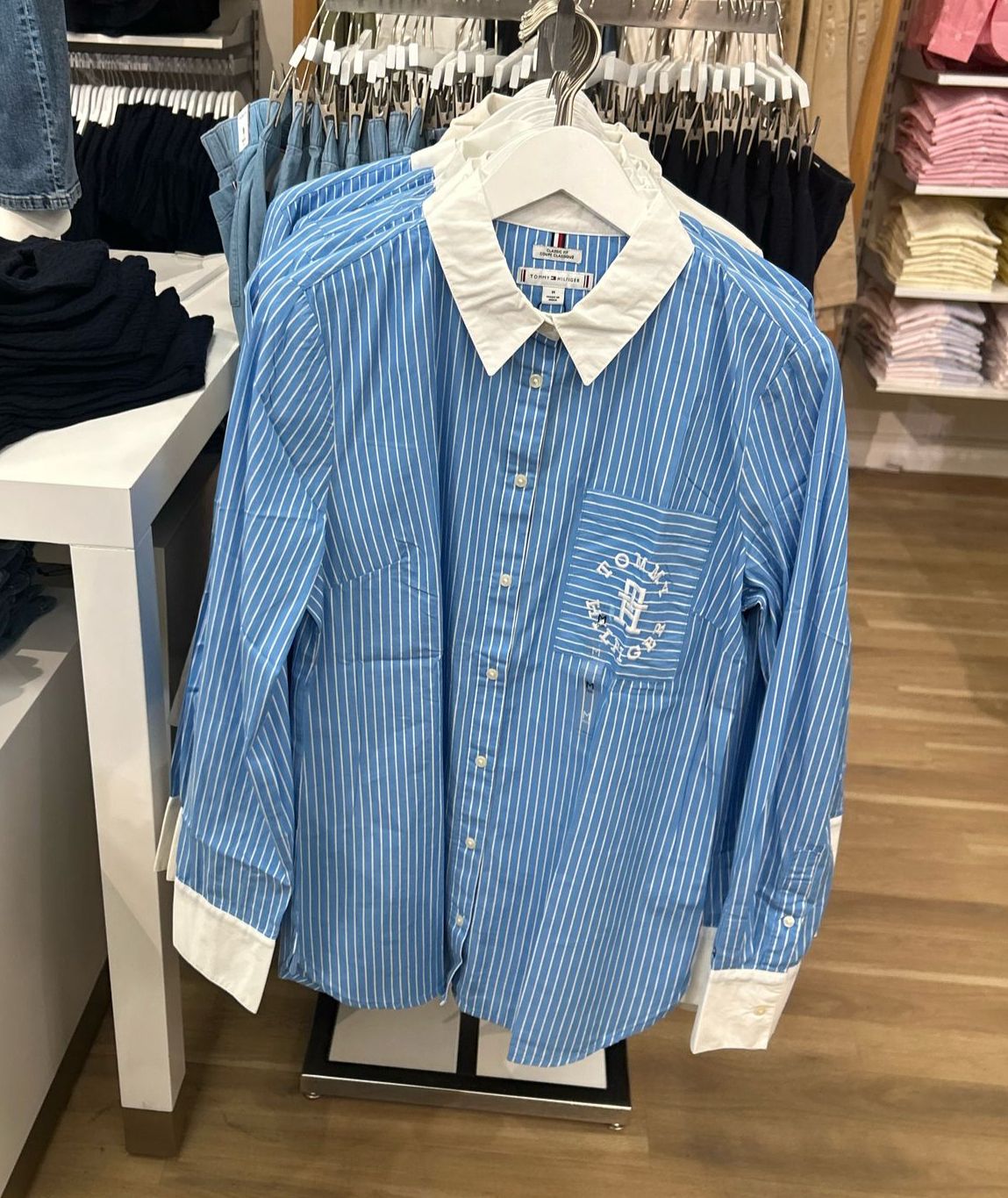 Women Hilfiger Heritage Logo Mix Stripe Shirt