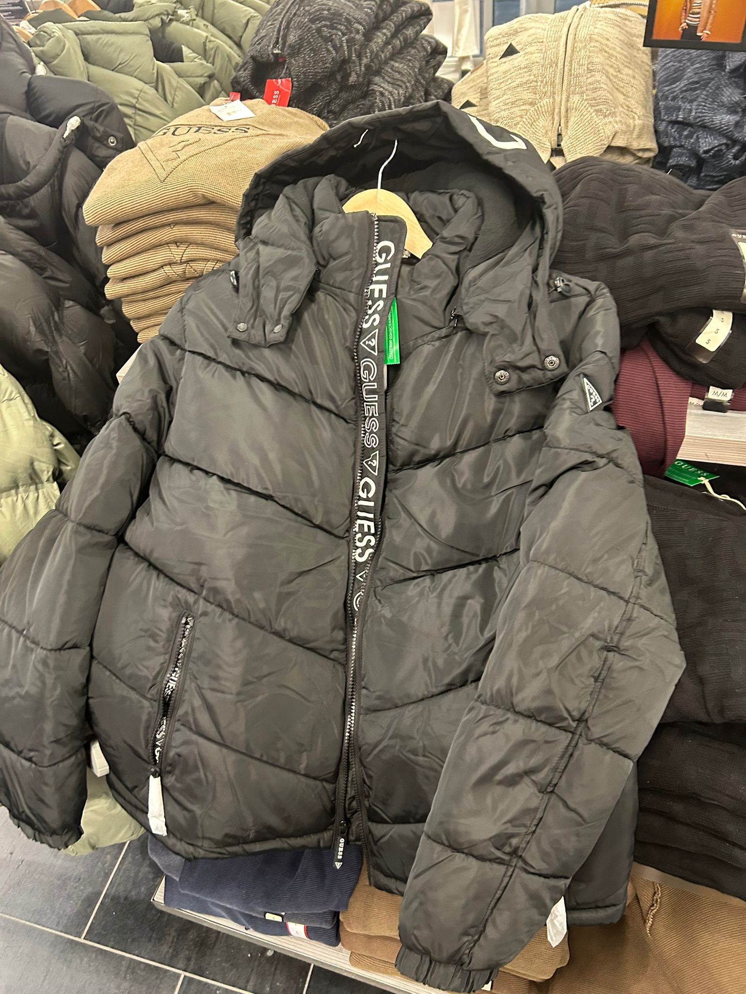 GUESS Mens' Eco Chano Puffer Jacket Black