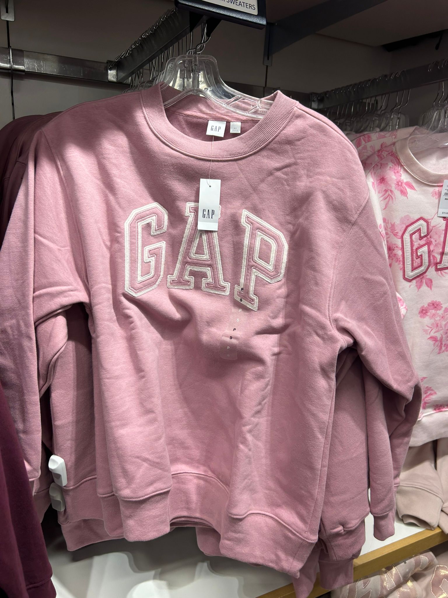 Womens' Gap Logo Sweatshirt Lilas Pink