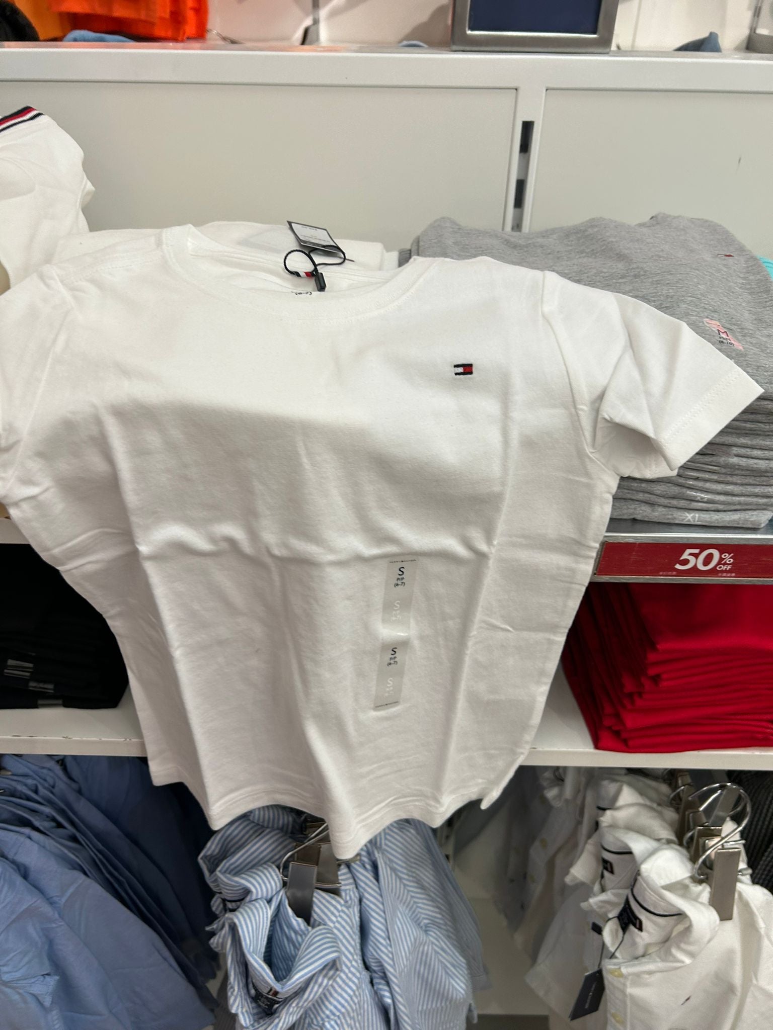 Boys' Tommy Everyday Crewneck T-Shirt/Optic White TH