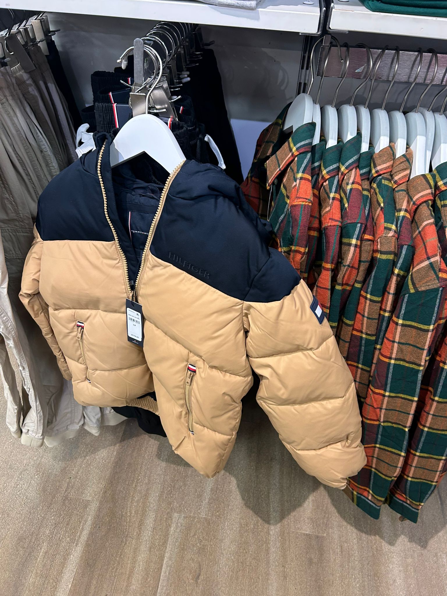 TOMMY Boys' Hooded Colorblock Puffer Jacket
