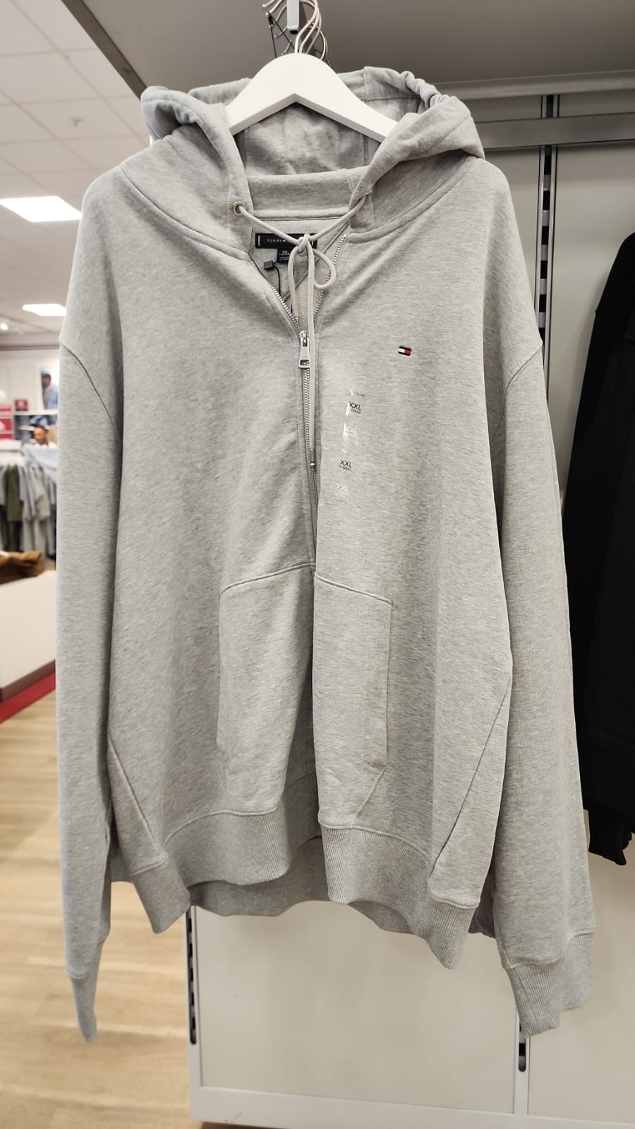 Tommy Mens' Classic Zip Hoodie/Light Grey Heather
