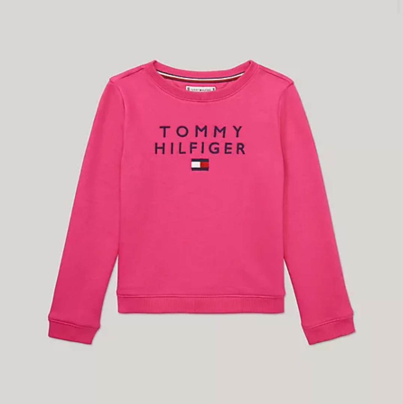 GIRLS' TOMMY Kids' Tommy Hilfiger Logo Sweatshirt - Pink Passion