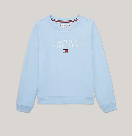 GIRLS' TOMMY Kids' Tommy Hilfiger Logo Sweatshirt - Light Blue