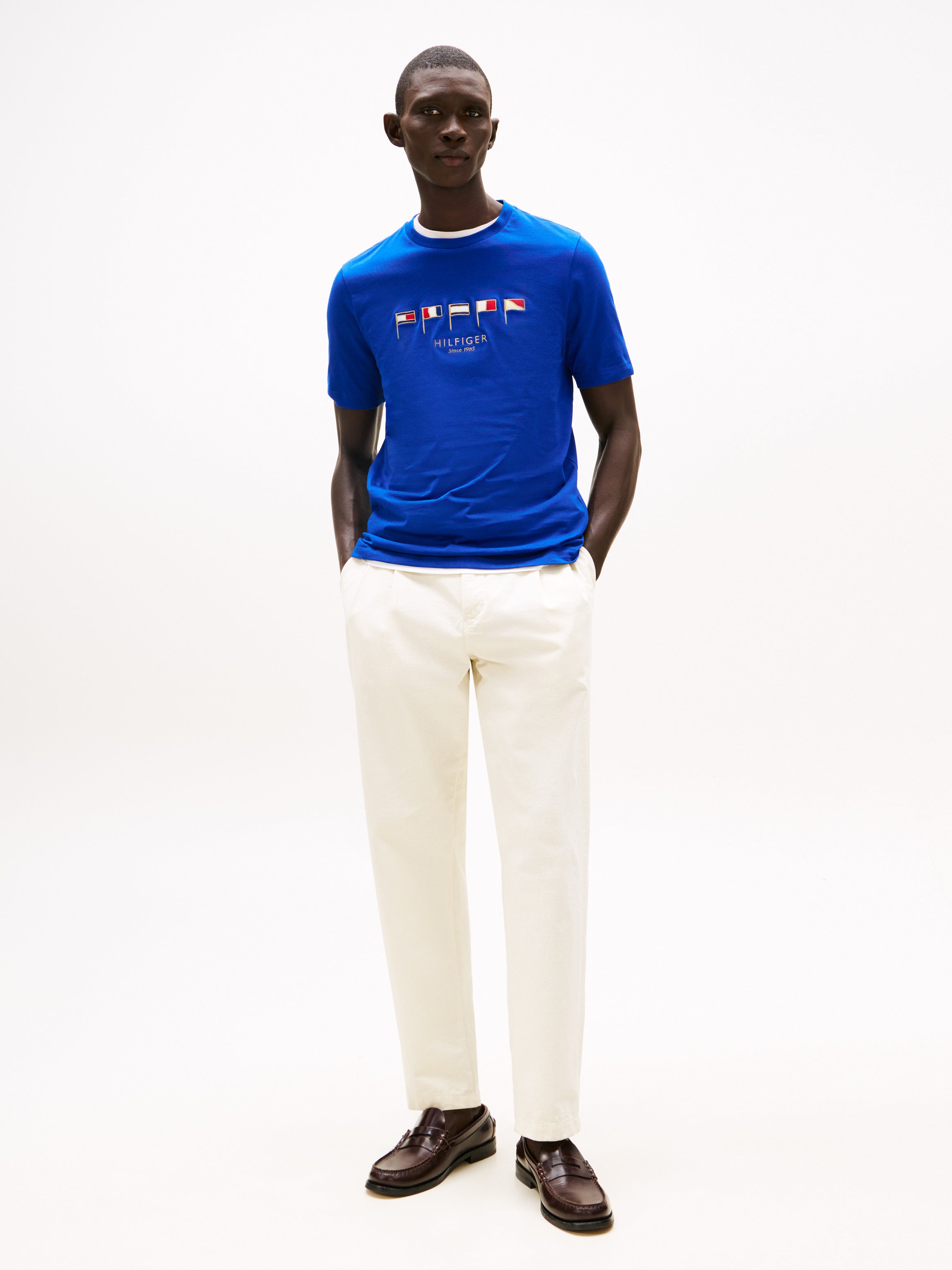 Hilfiger Multi Flag T-Shirt-Wedge Blue