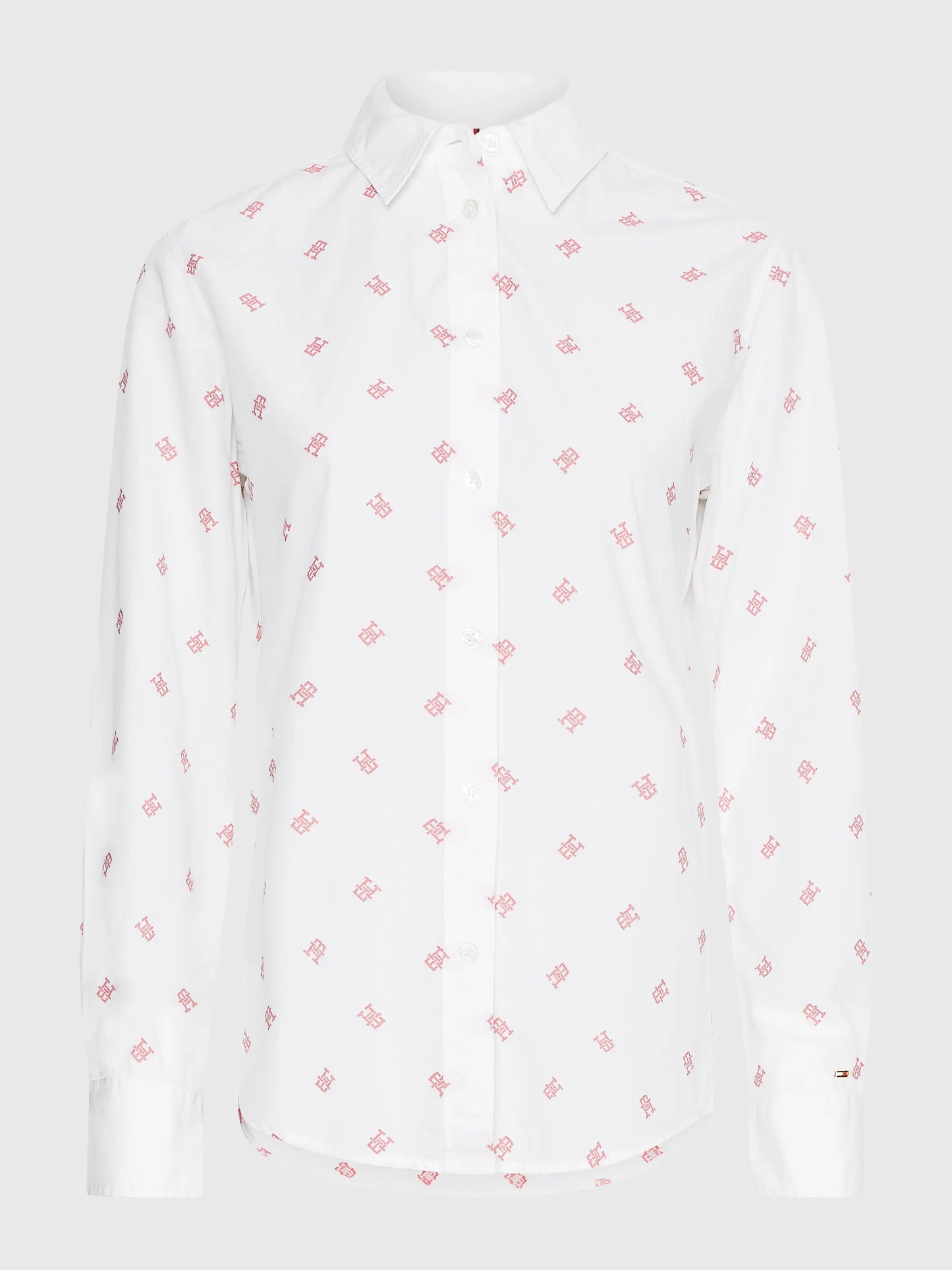 WOMENS' TOMMY HILFIGER MONOGRAM JACQUARD OVERSIZED FIT SHIRT