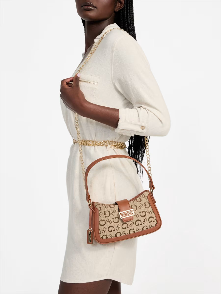 Guess Womens' Sabrina Mini Shoulder Bag/ brown
