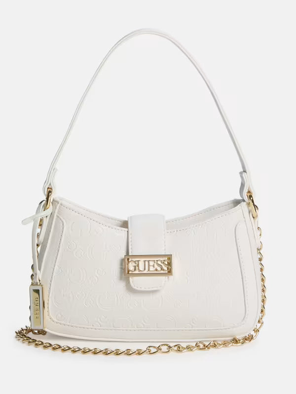 Guess Womens' Sabrina Mini Shoulder Bag/ White