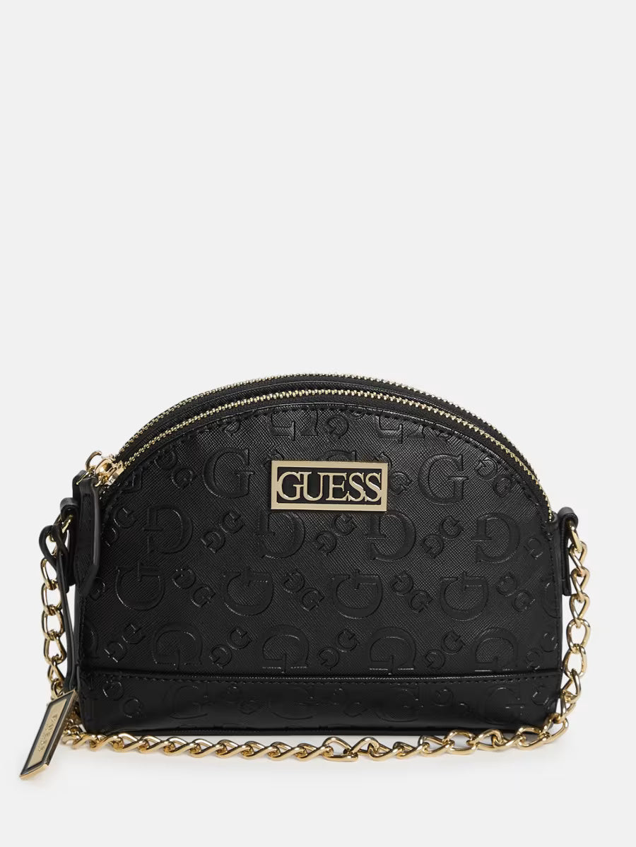 Guess Womens' Sabrina Double-Zip Crossbody Bag / Black