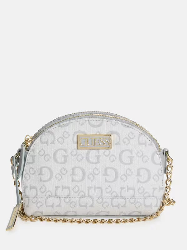 Guess Womens' Sabrina Double-Zip Crossbody Bag /Blue