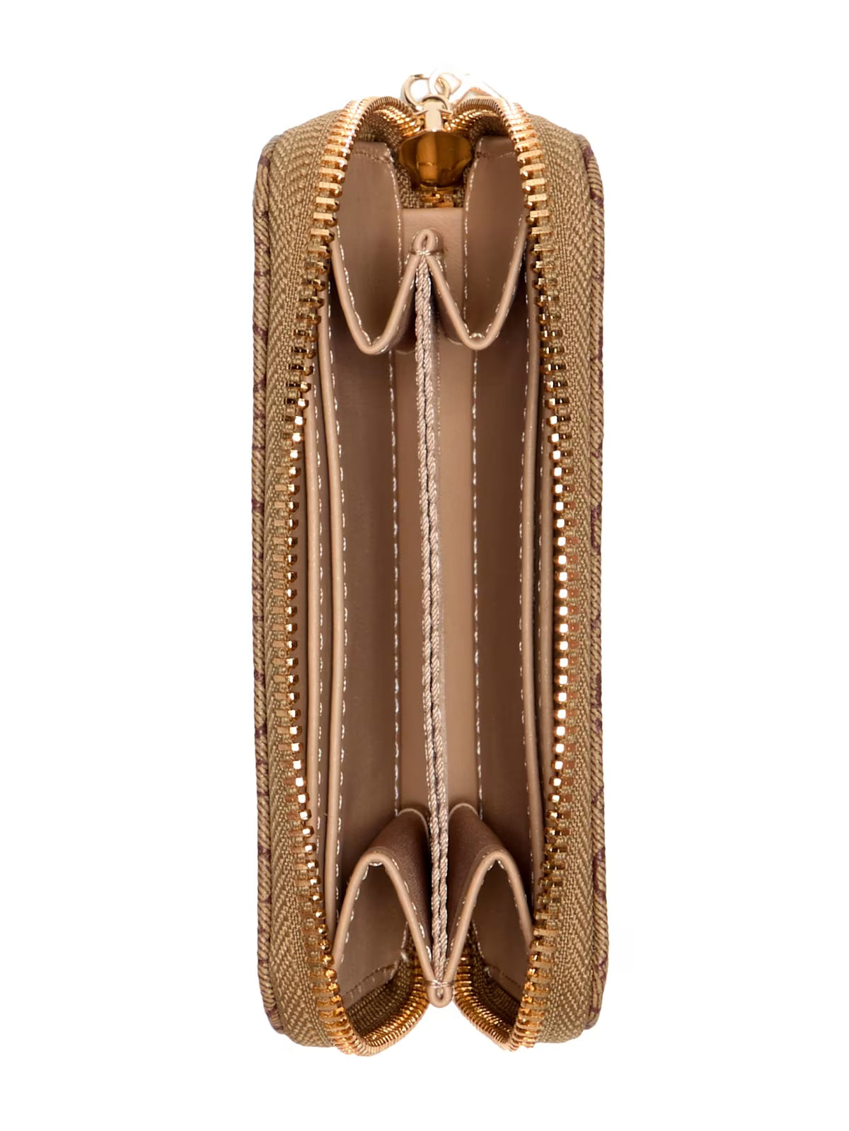 GUESS Womens' Saffron Small Logo Zip Wallet WHITE