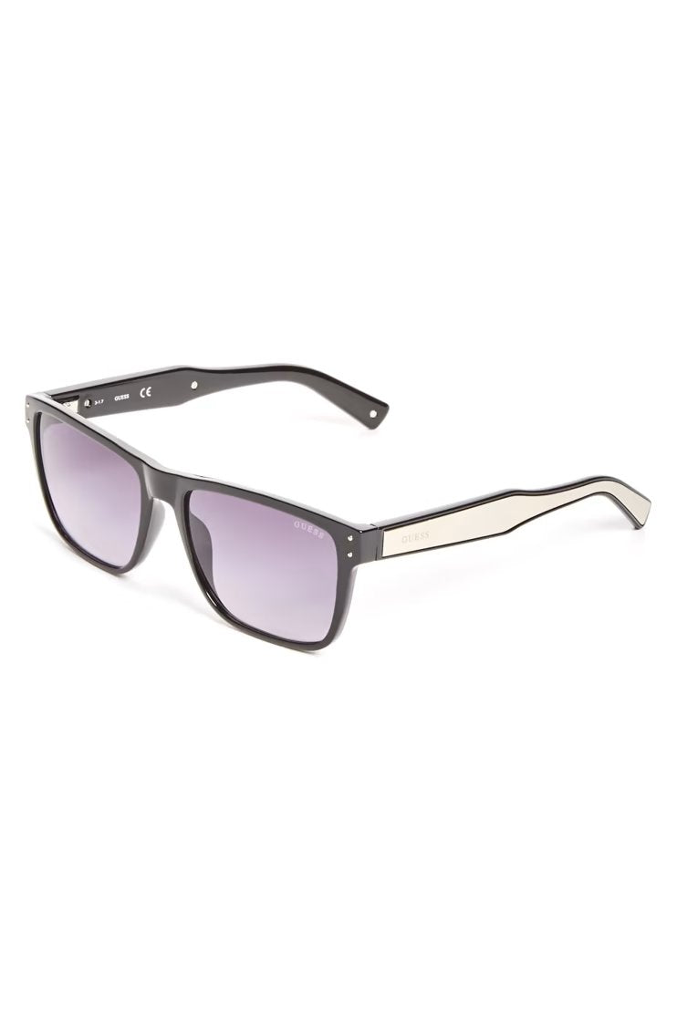 Mens' Guess Metal Arm Square Sunglasses