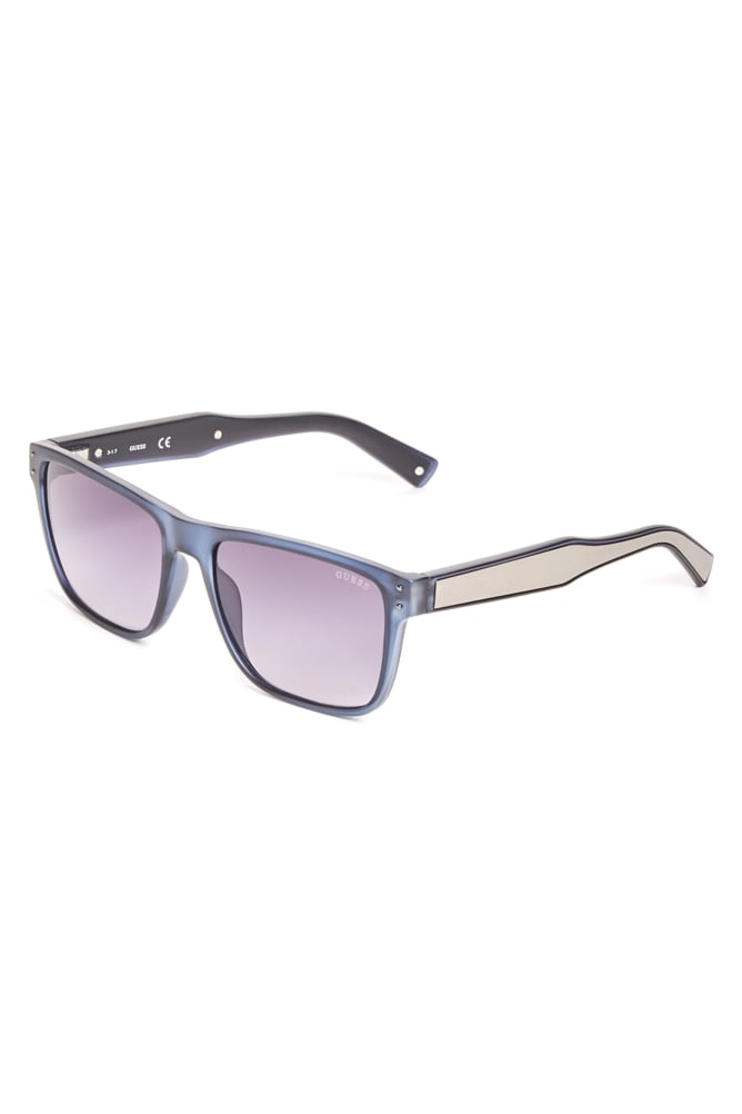 Mens' Guess Metal Arm Square Sunglasses