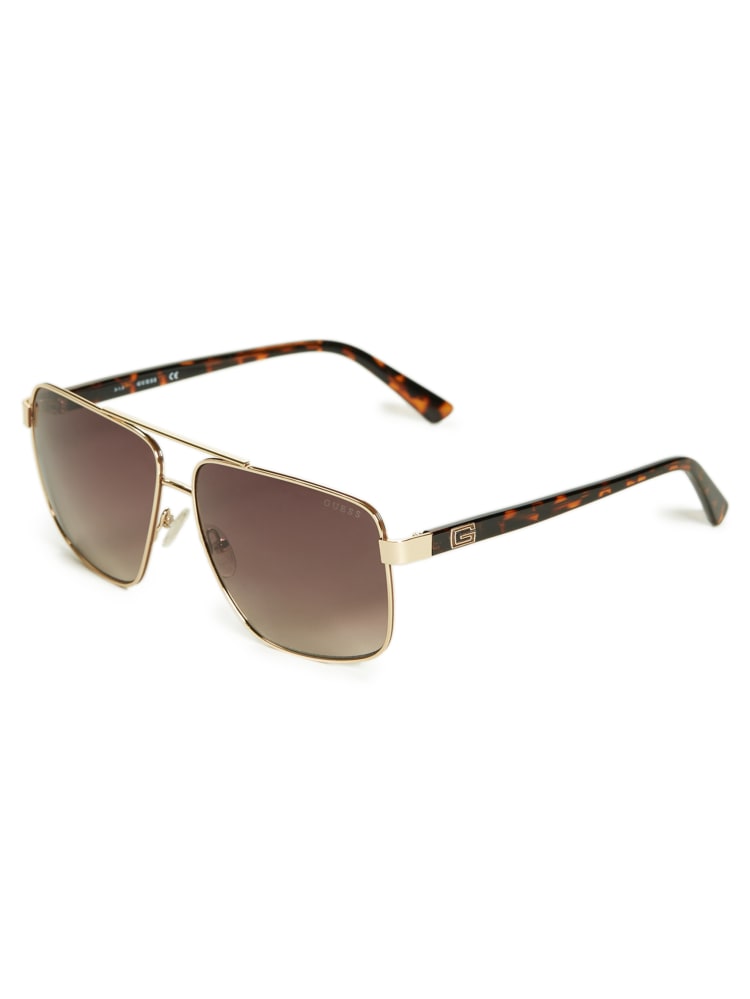 Mens' Guess Metal Navigator Sunglasses