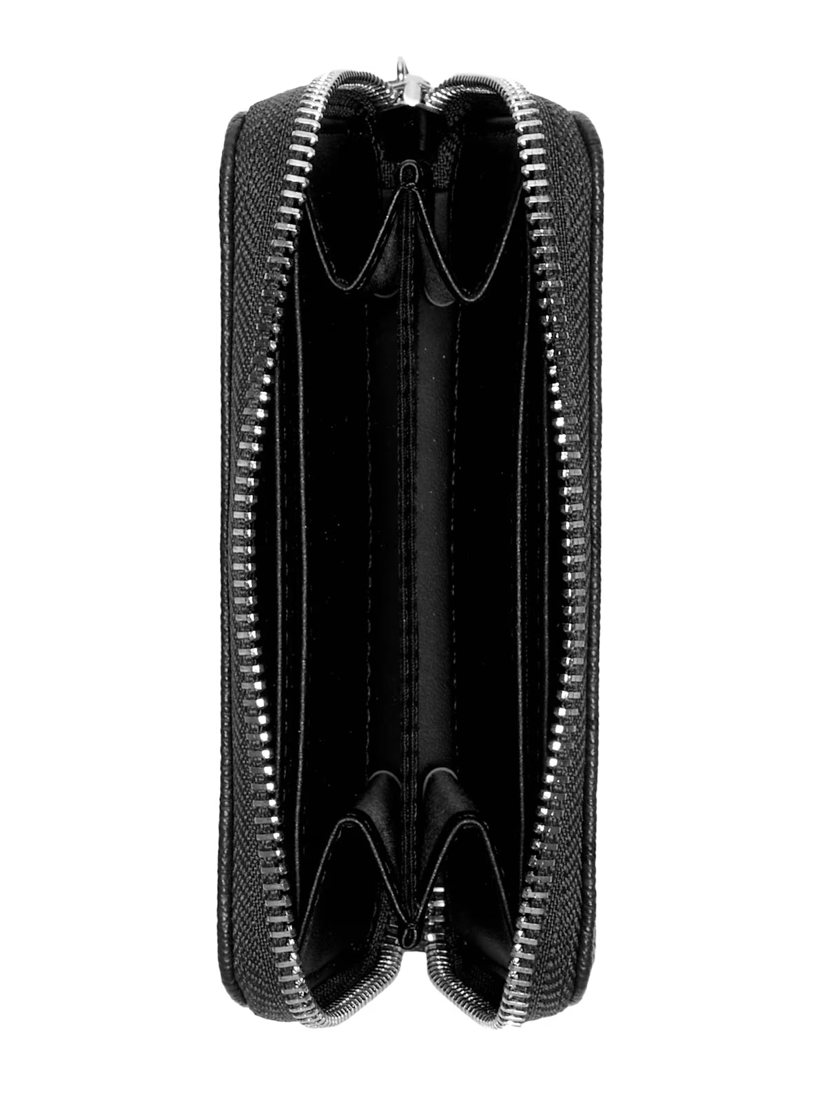 GUESS Womens' Saffron Logo Zip Wallet BLACK