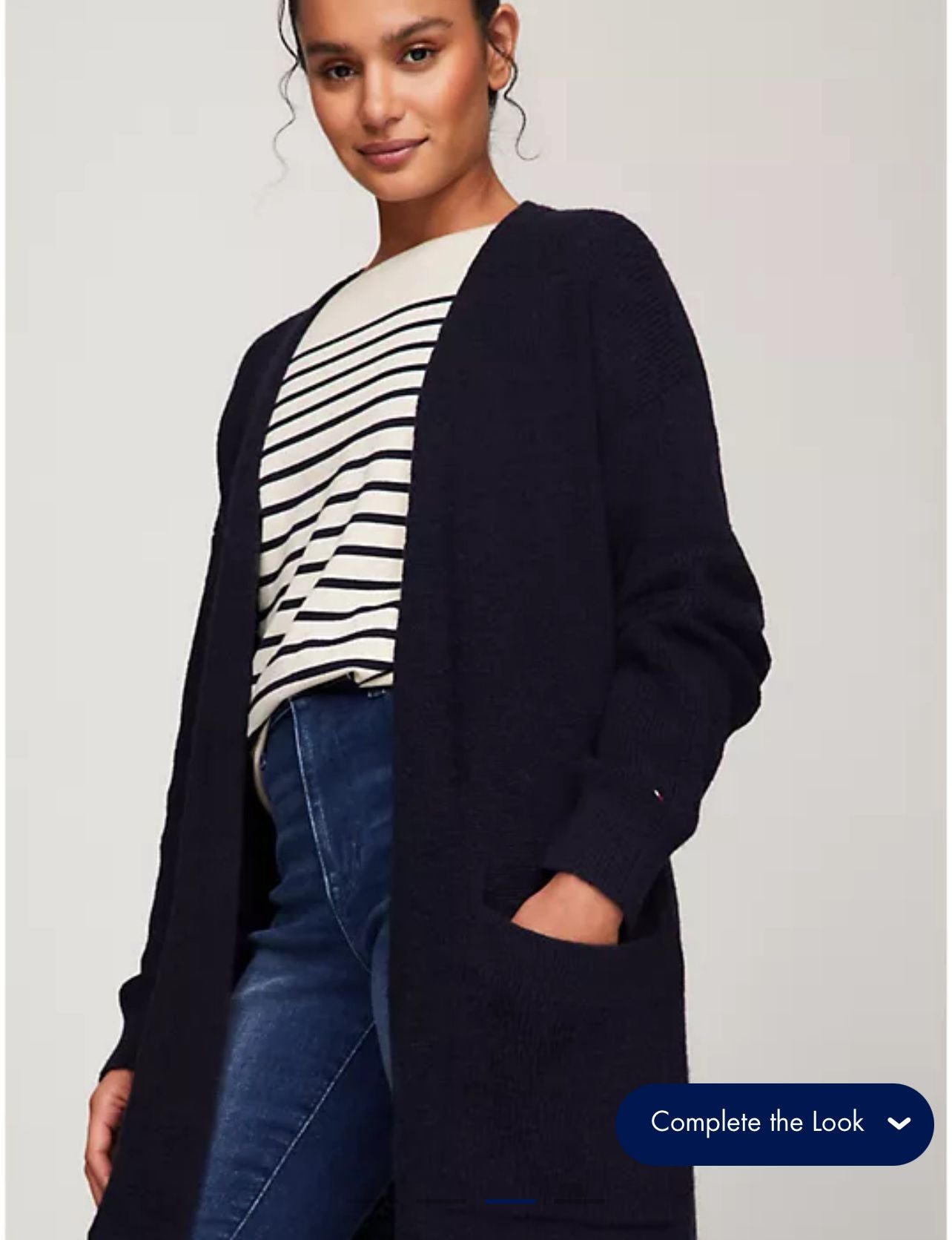 Women Tommy LONG OPEN CARDIGAN- Navy