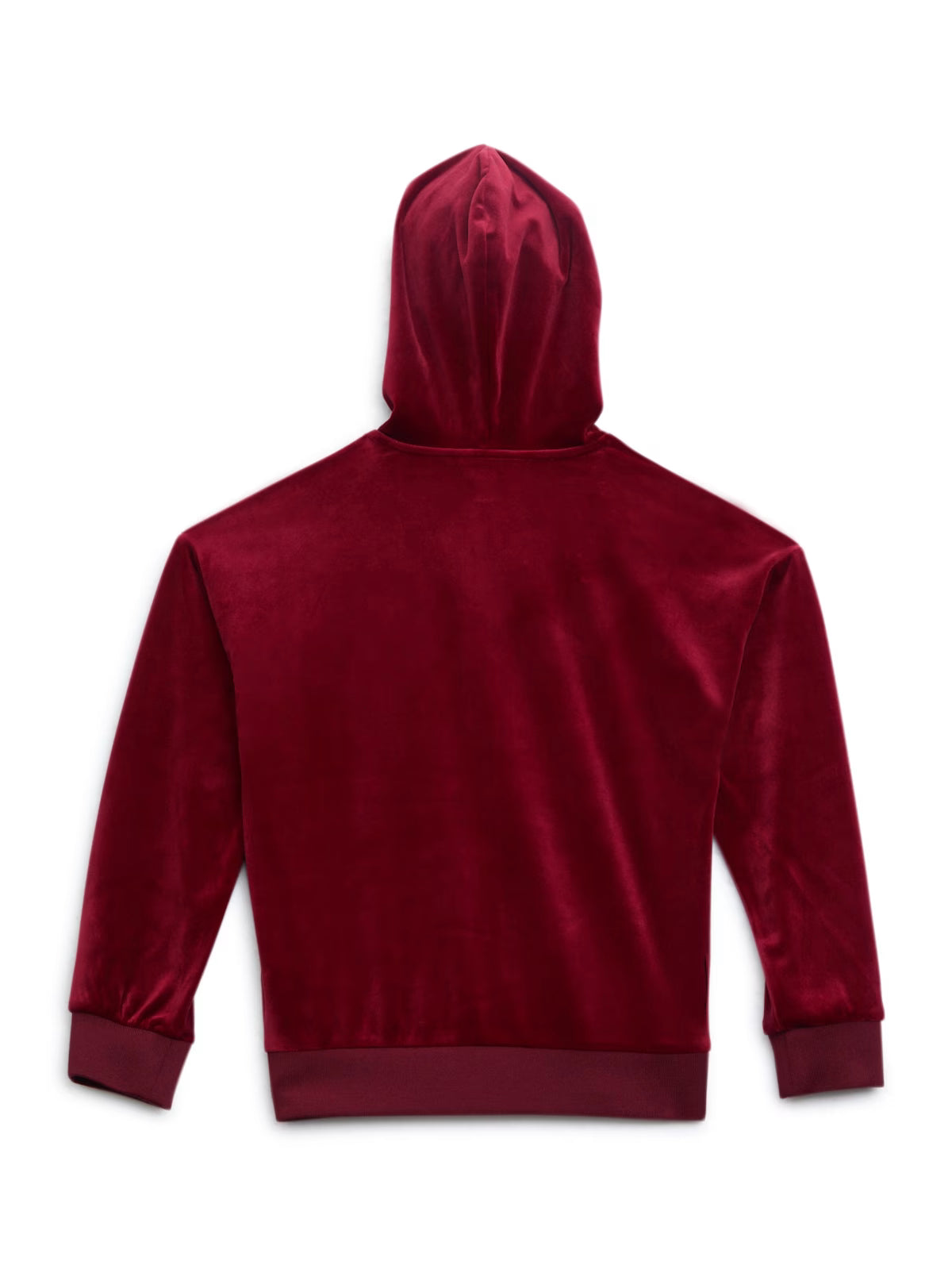 Guess GIRLS' Velour Full-Zip Hoodie (7-14) Red