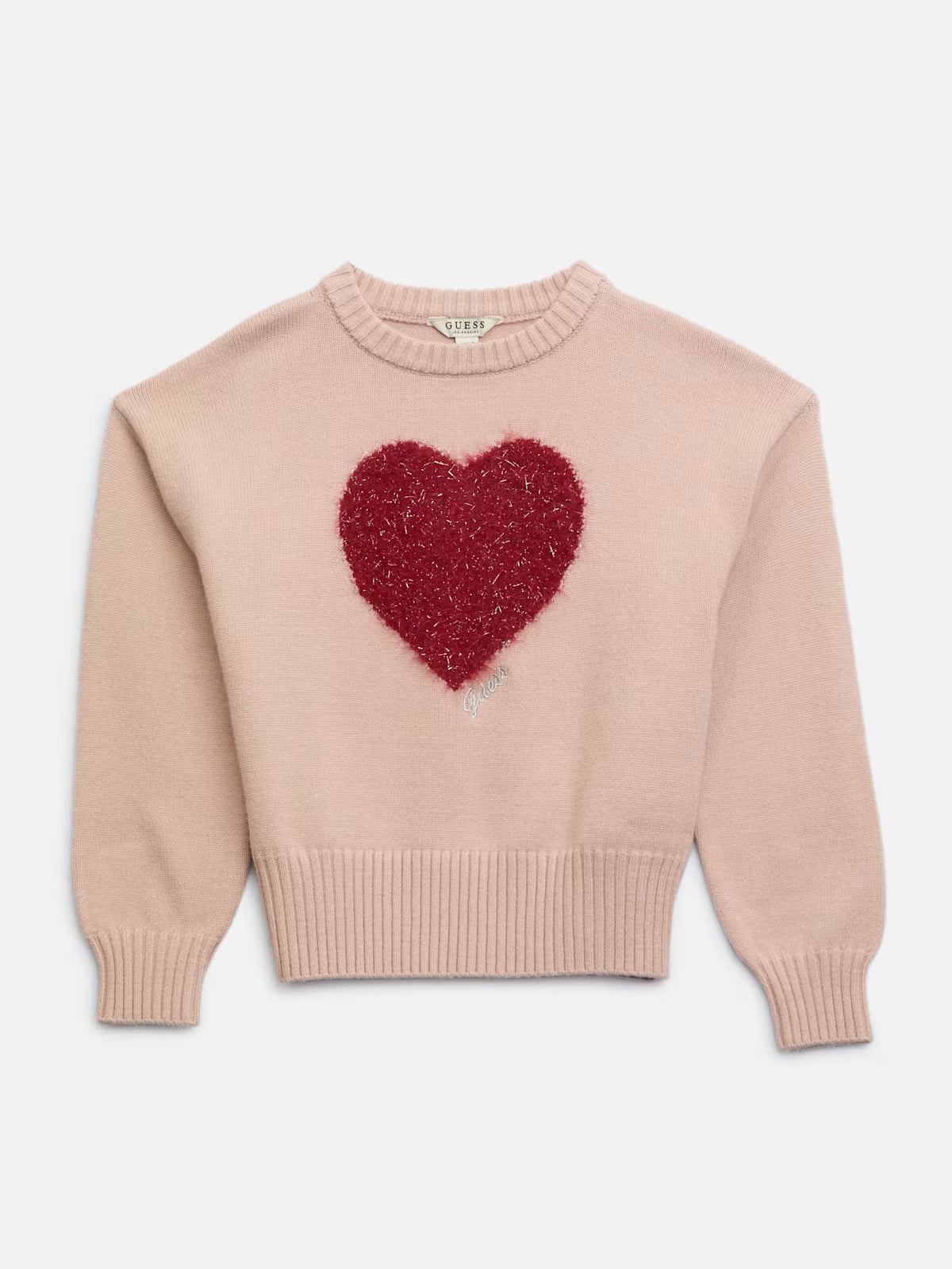 Guess Girls Stella Heart Sweater (7-14) Pink