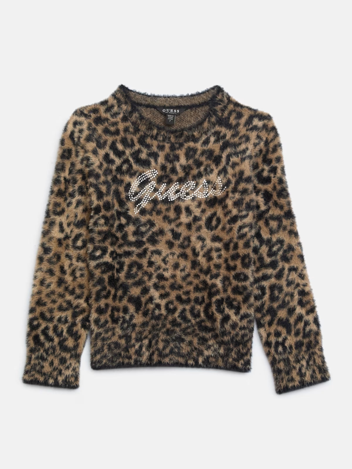 Guess GIRLS' Leo Leopard Sweater (7-14)