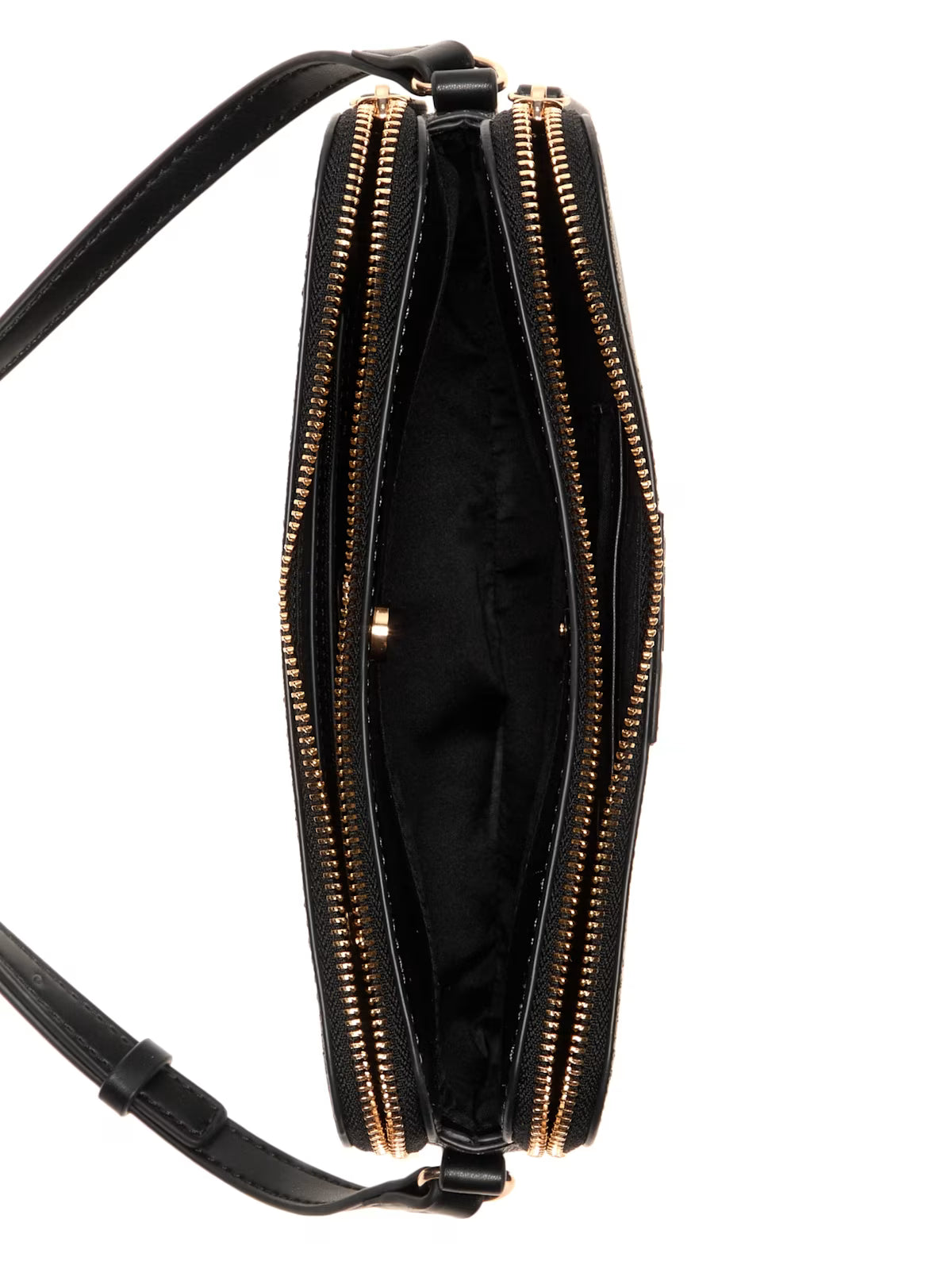 Women's Guess Kyrie Logo Top-Zip Crossbody STRIPE BLACK