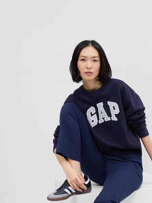 Gap Womens' Navy Blue Logo Crew Neck Jumper