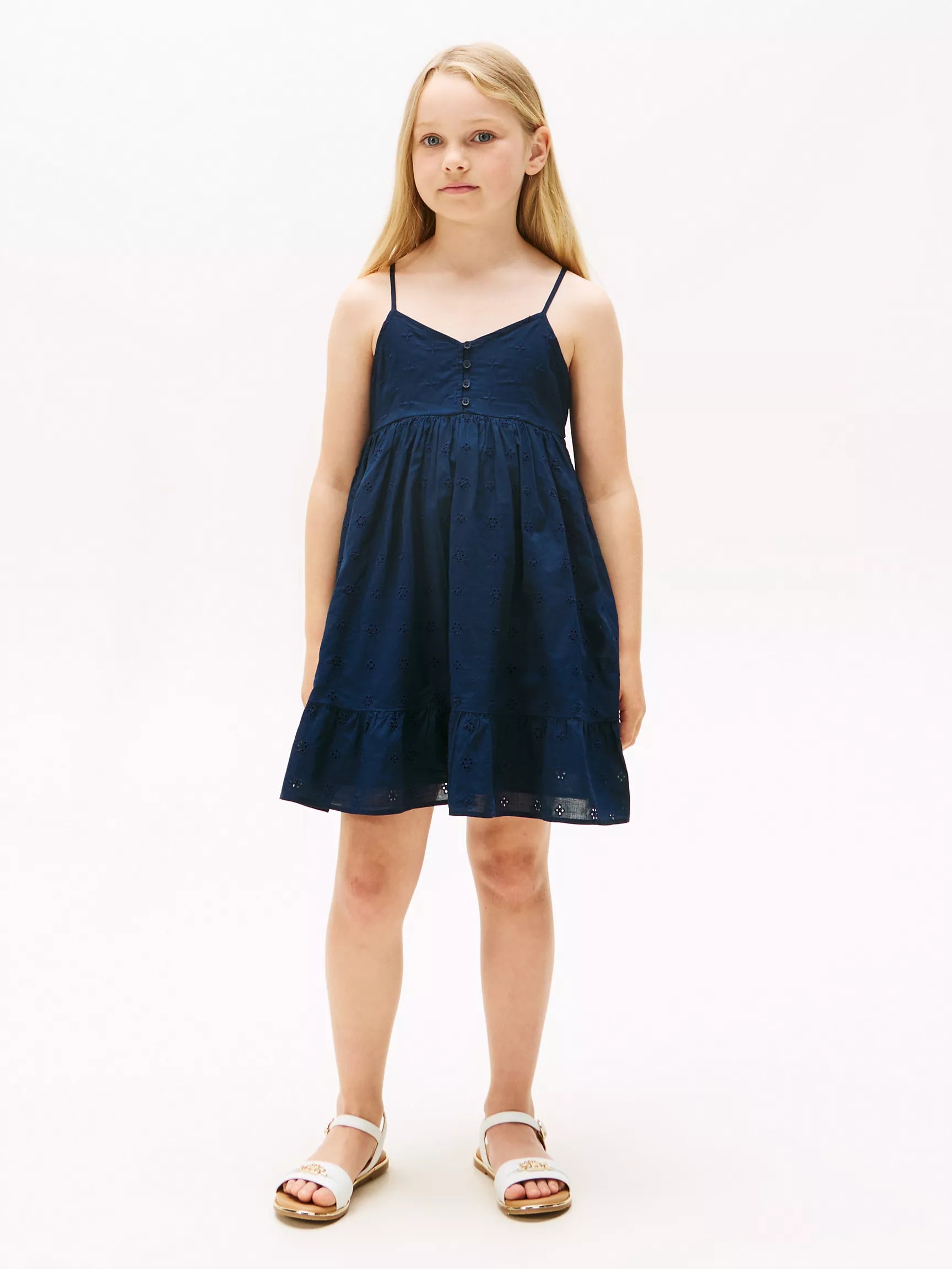 Tommy GIRL Embroidered Eyelet Dress/ Dark Night Navy
