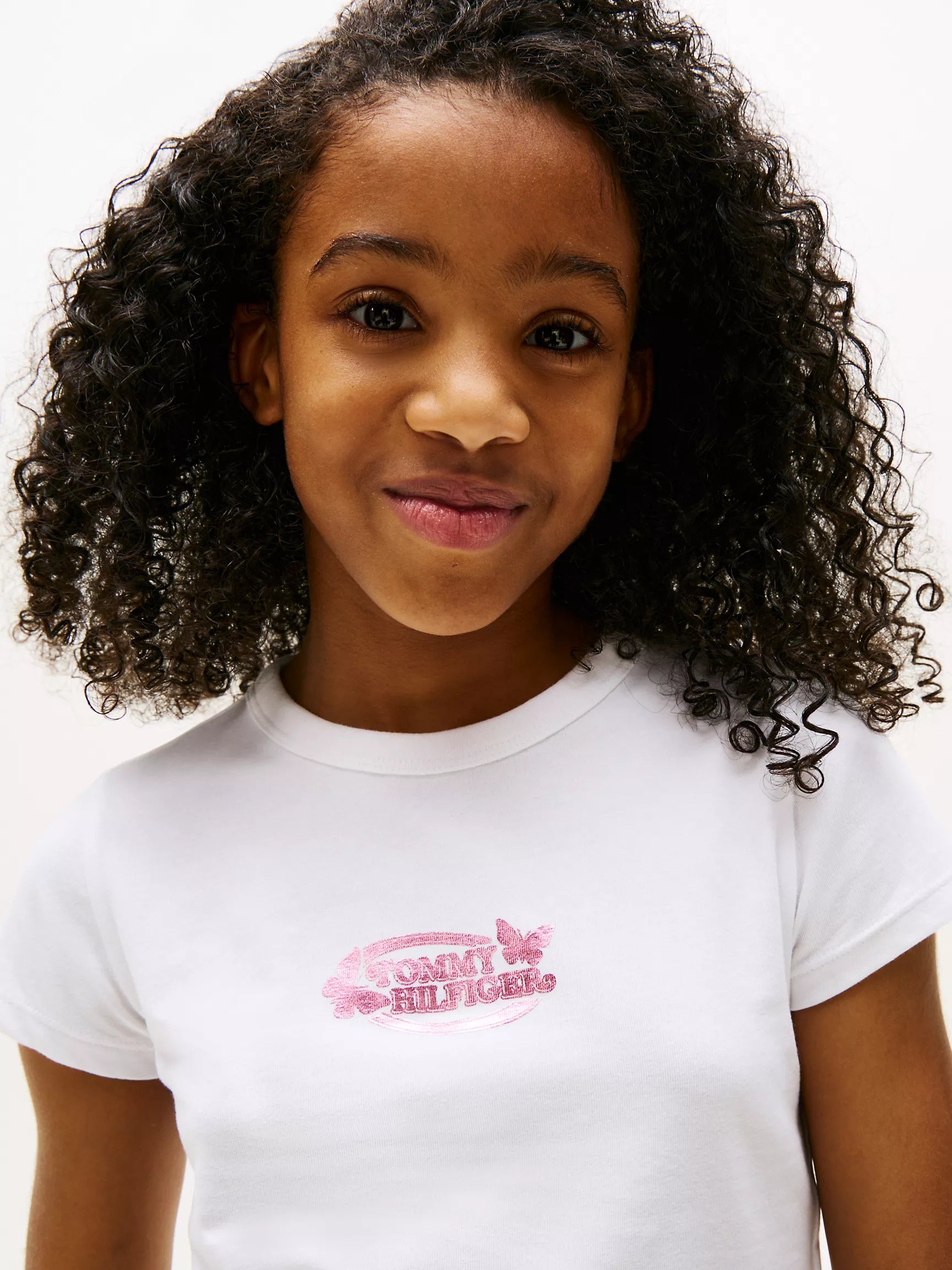 Girls' Tommy Butterfly Logo Stretch T-Shirt