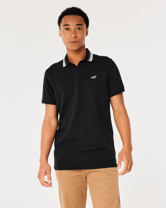 MENS' HOLLISTER TIPPED COLLAR ICON POLO