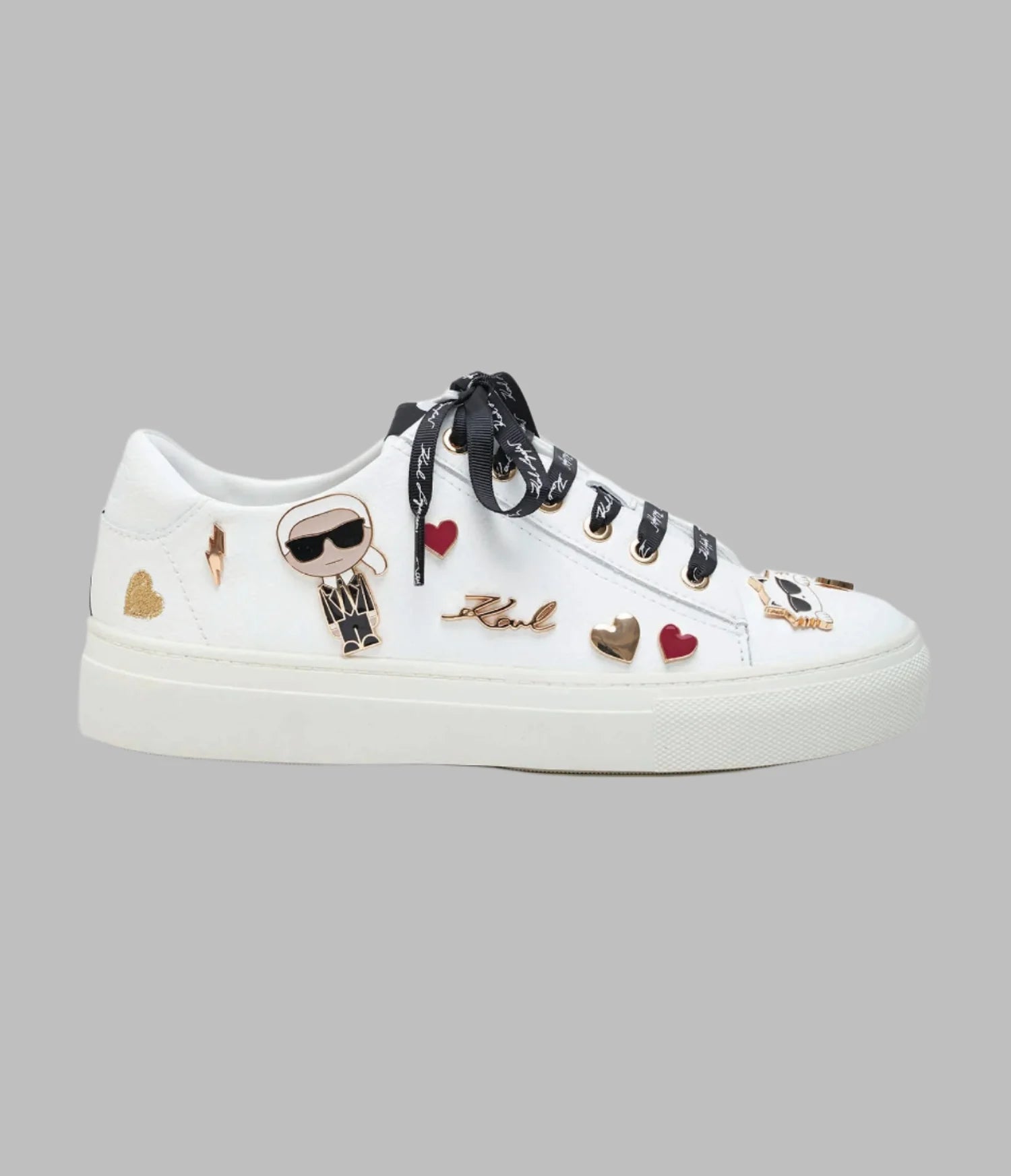 KARL CATE PINS LACE UP SNEAKER-Bright White